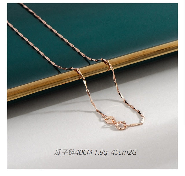 18K Rose Gold Plated Necklaces Gua Zi / 45cm GD Home Goods