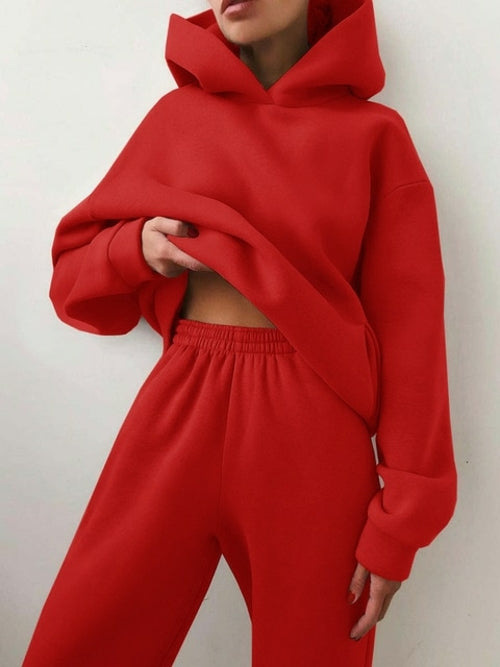 Essential Winter Hoodie Sweat Set Red / S GD Home Goods