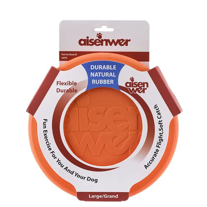 Dog rubber flying disc Orange / 15cm GD Home Goods