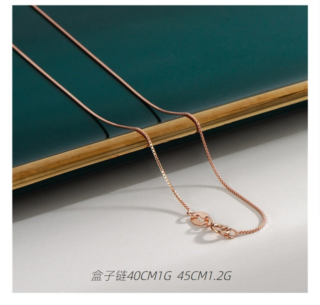 18K Rose Gold Plated Necklaces He Zi / 45cm GD Home Goods