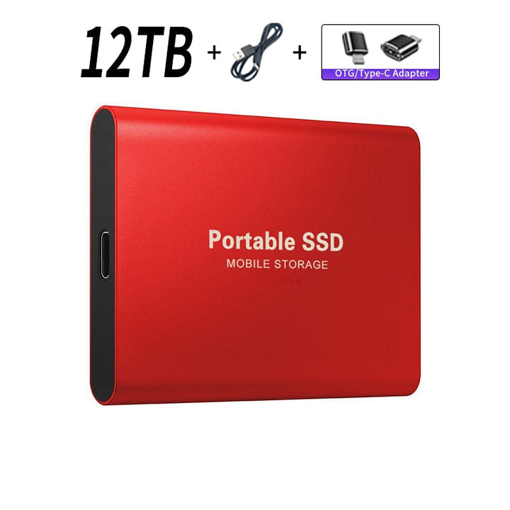 Portable SSD Mobile Storage Red 12TB