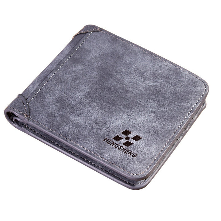 Elite Fold Leather Wallet Blue GD Home Goods