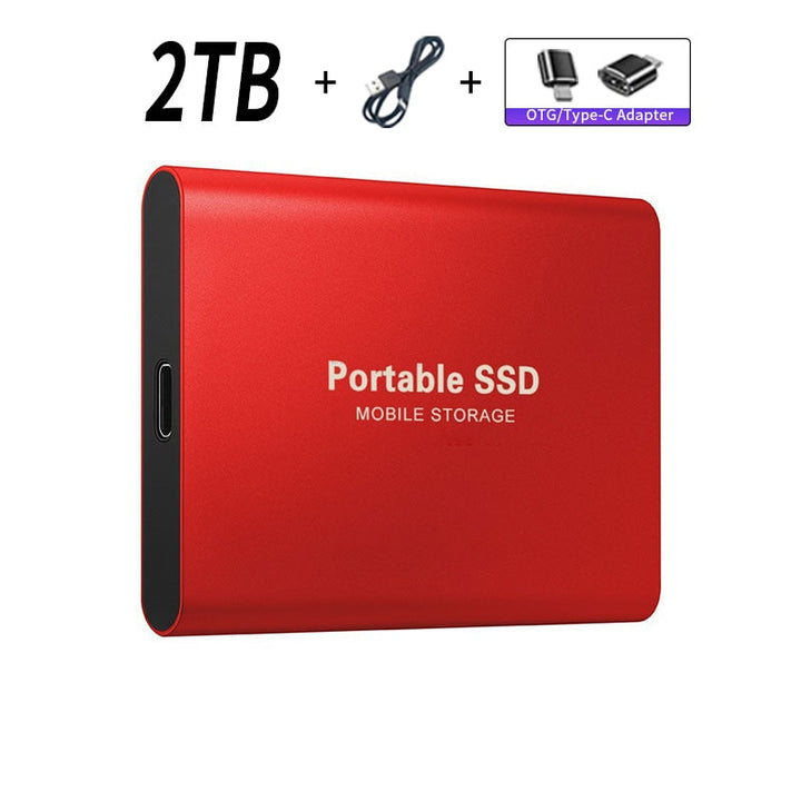 Portable SSD Mobile Storage Red 2TB