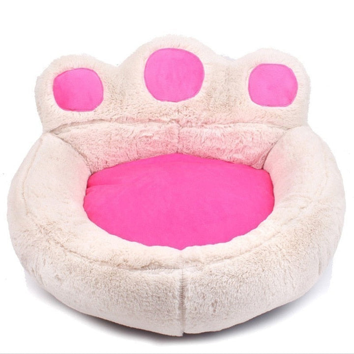 Paw Shape Washable Sleeping Dog Bed Beige / XL