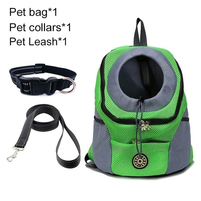 Pet Travel Carrier Bag Green Set / S for 0-5kg