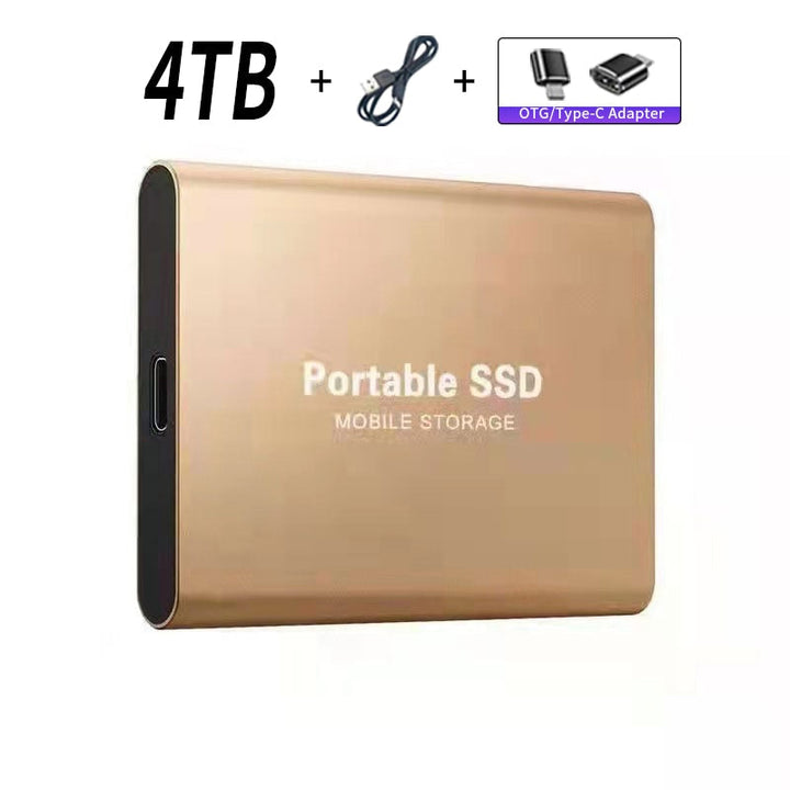 Portable SSD Mobile Storage Gold 4TB