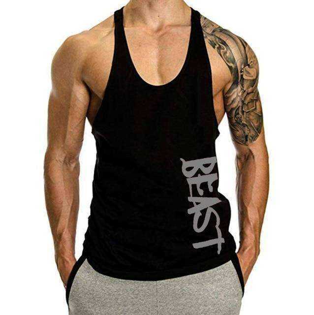 Beast Aesthetic Apparel Stringer Fitness Muscle Shirt Black and Grey / XL GD Home Goods