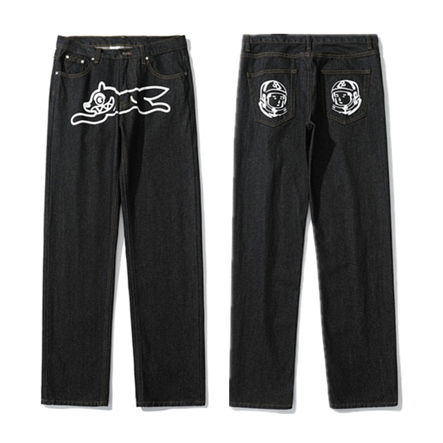 Dog Print Black Streetwear Jeans Style 03 / 2XL GD Home Goods
