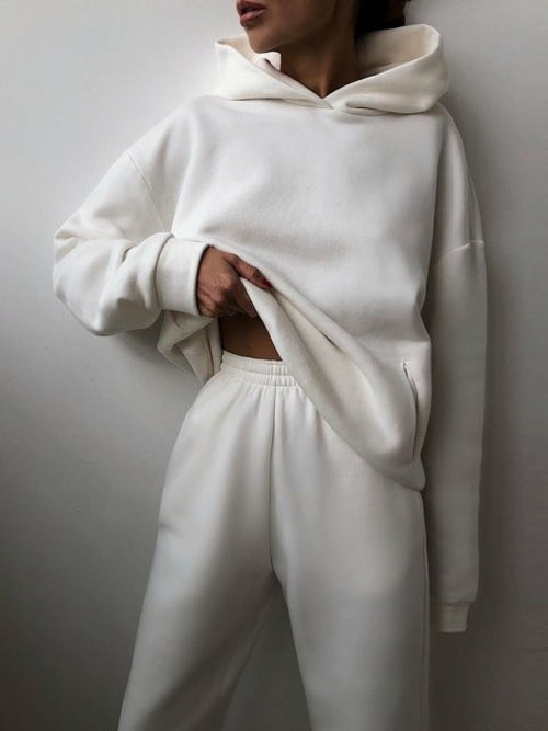 Essential Winter Hoodie Sweat Set White / S GD Home Goods