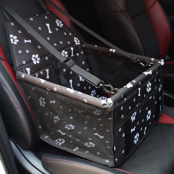 Pet Car Seat Bag Black Bone Prints / 40x32x24cm
