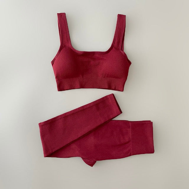 Yoga Clothing Set Red / L(63-75KG) GD Home Goods