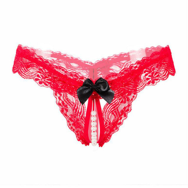 Crotchless Panties red
