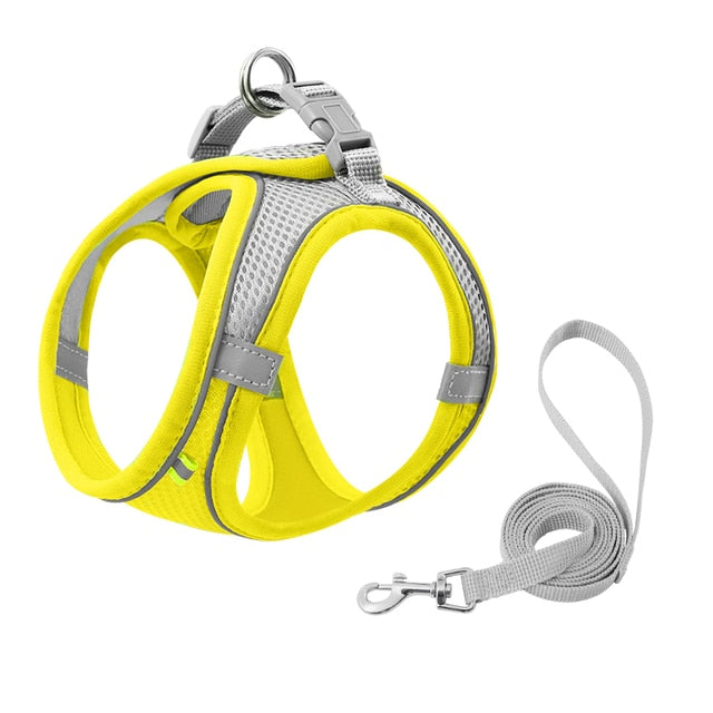 Escape Proof Small Pet Harness Leash Set Yellow / M GD Home Goods