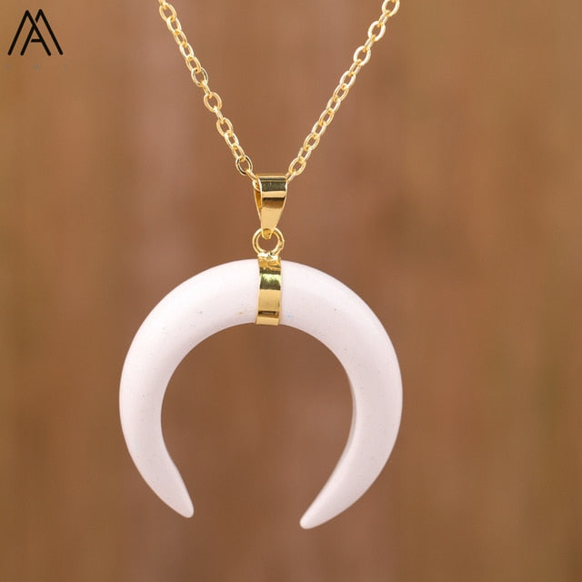 Crescent Moon Amethyst Necklace