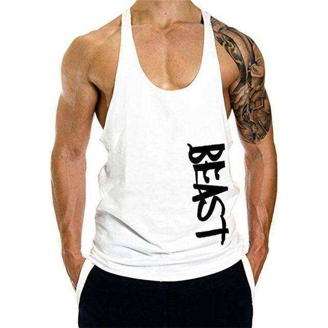 Beast Aesthetic Apparel Stringer Fitness Muscle Shirt Beige / L GD Home Goods