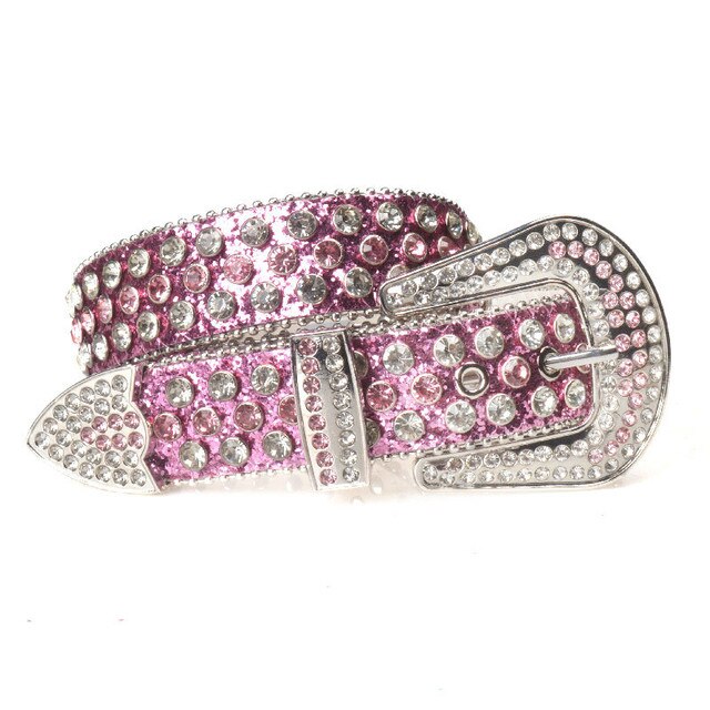 Diamond Studded Belt Pink / 115CM GD Home Goods