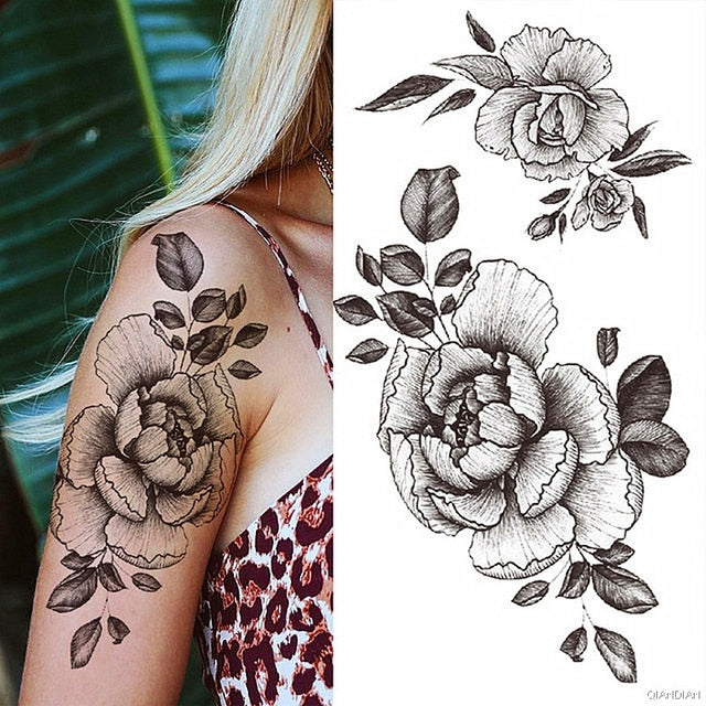 Flowers and Animals Body Tattoos 17 GD Home Goods