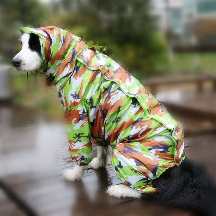 Dog Raincoat-Waterproof Jumpsuit Green Camouflage / 28 GD Home Goods