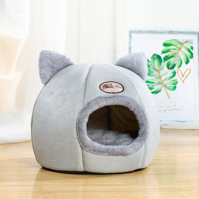 Pet Nest with Inside Cushion Light Grey / M 33X33X35cm