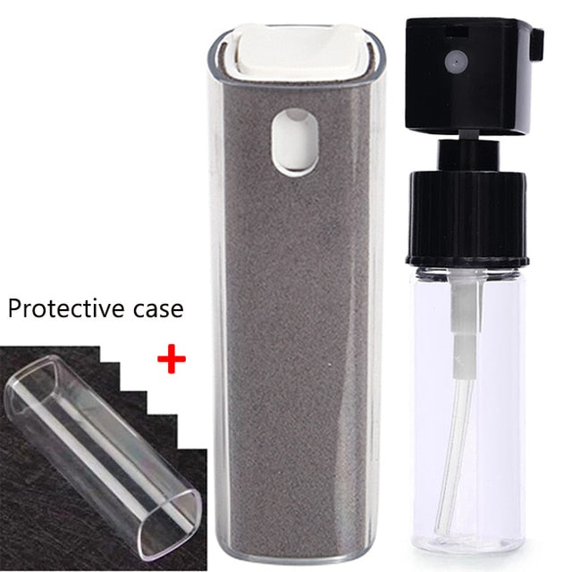 2 In 1 Phone Screen Cleaner Spray Light Grey with Case GD Home Goods
