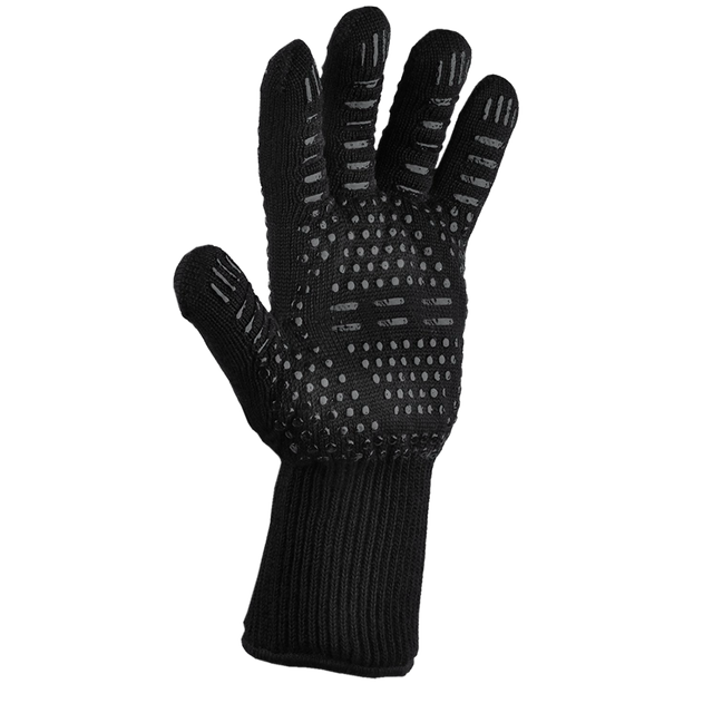 BBQ Gloves - Best BBQ Gloves for High temps Black Symbol 1pcs Hand wear GD Home Goods