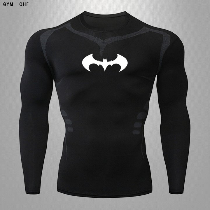 Long Sleeve Black Compression Batman Shirt GD Home Goods