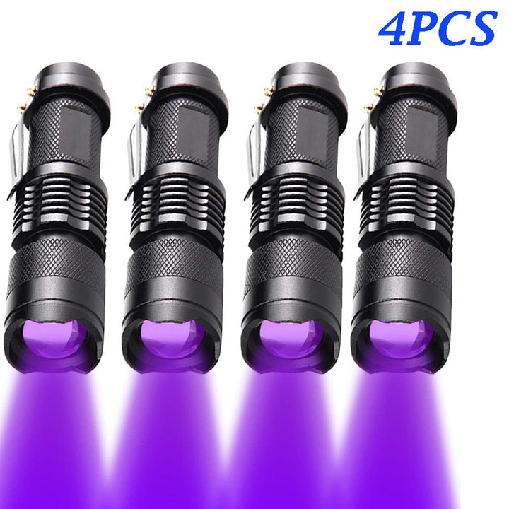 UV LED Flashlight 4pcs
