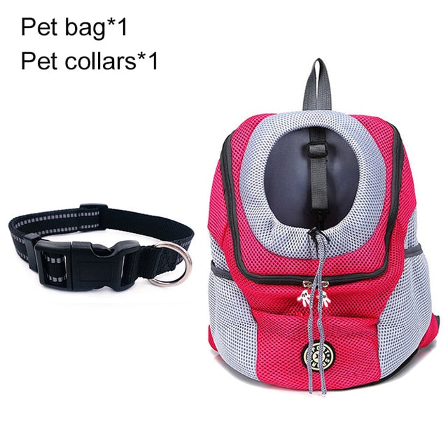 Pet Travel Carrier Bag Rose Red with Collar / S for 0-5kg