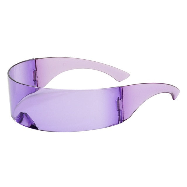 RBROVO Futuristic Sunglasses Purple / Free Cloth and Bag