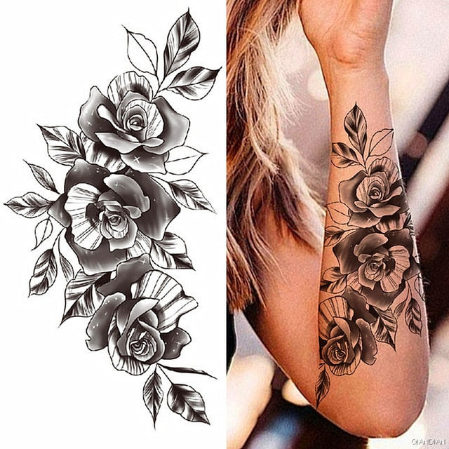 Flowers and Animals Body Tattoos 36 GD Home Goods