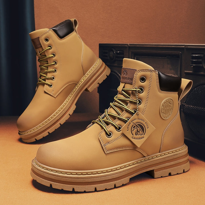 Men's Leather High Top Boots