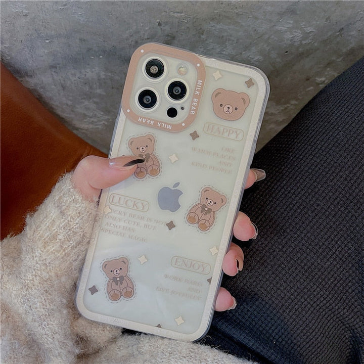 Chocolate Bear Art Transparent Phone Case - Clear Phone Case GD Home Goods