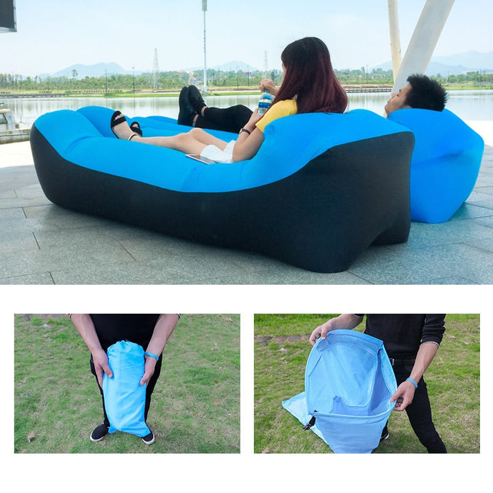 Inflatable Sofa - Great Inflatable Sofa or Inflatable Bed Blue Home and Kitchen