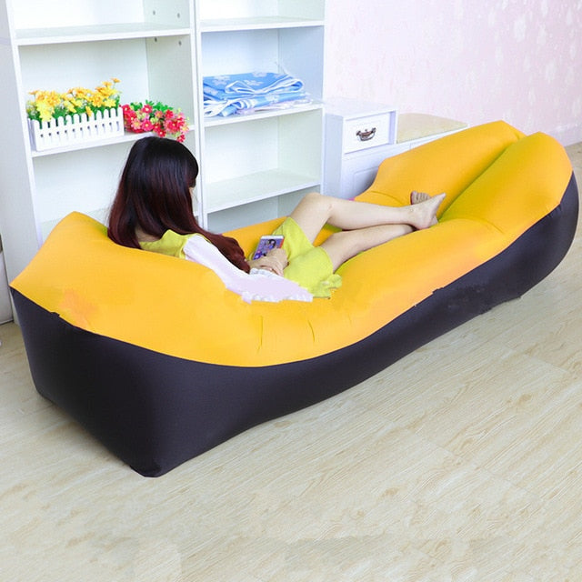 Inflatable Sofa - Great Inflatable Sofa or Inflatable Bed Orange Home and Kitchen