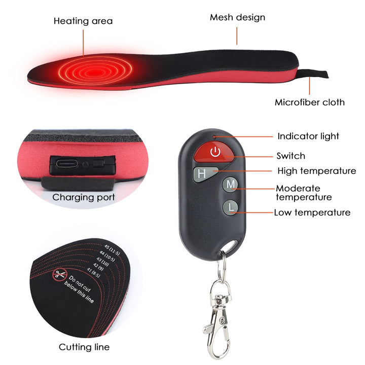Electric Heating Insole Foot Warmer GD Home Goods