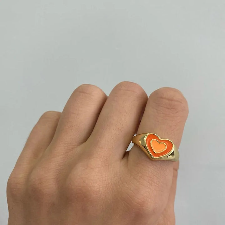 Heart Ring - Heart Ring Vintage Metal Heart Ring Beauty