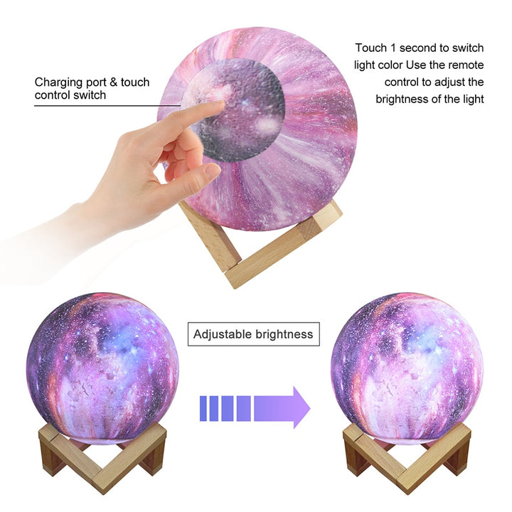 Colorful Starry Sky Moon Lamps GD Home Goods