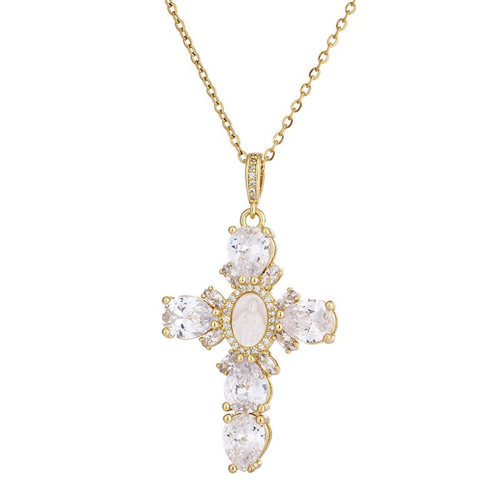 Cross Pendant Virgin Mary Necklace GD Home Goods
