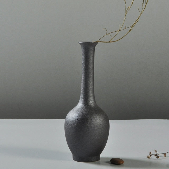 Black Vase - Elegant Design Black Vases Home and Kitchen GD Home Goods