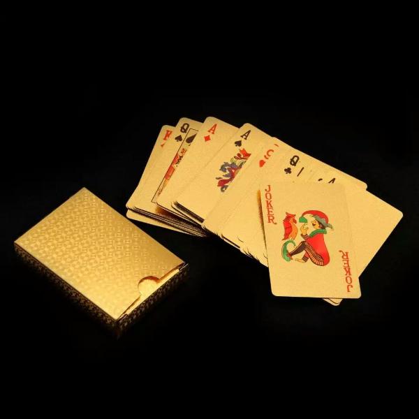 Gold Silver Veneer Poker Deck