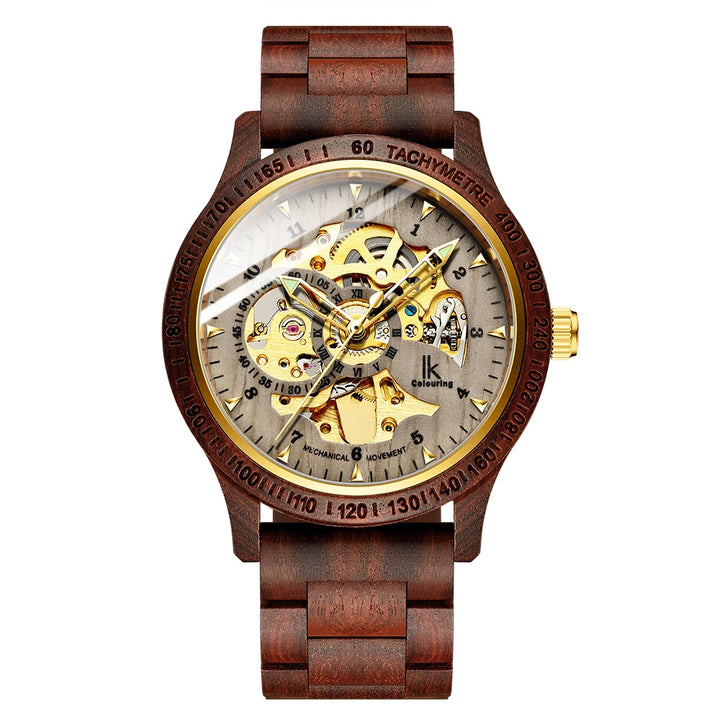 Classic Wooden Men's Mechanical Watch GD Home Goods