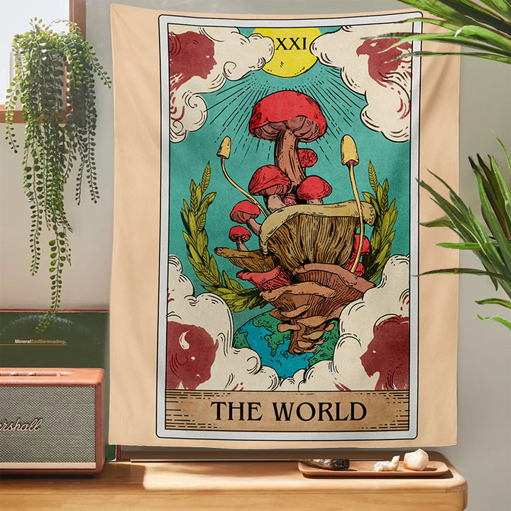 Tarot Mushroom Tapestry
