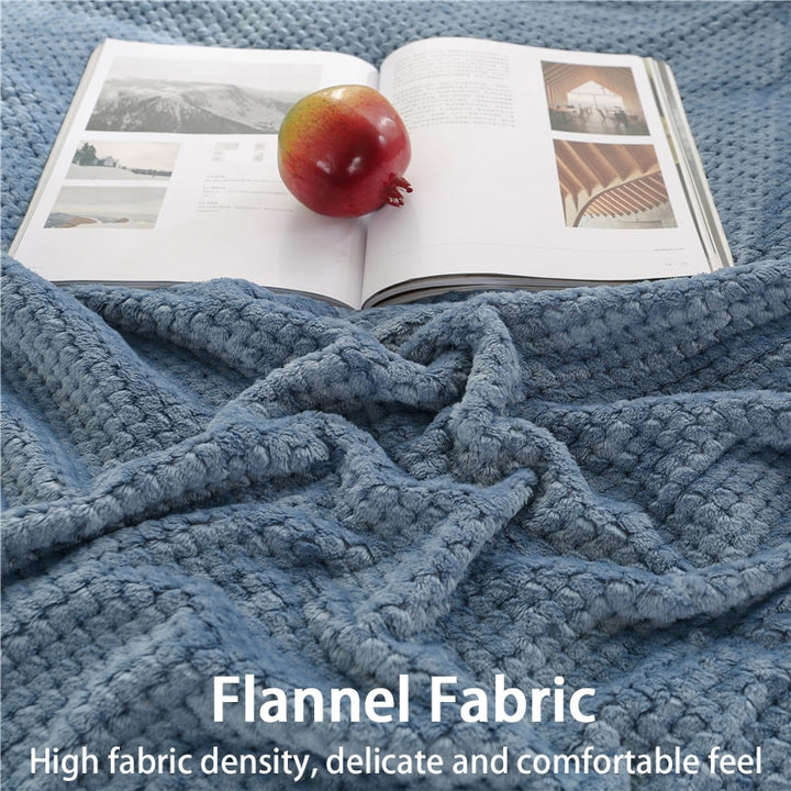 Fluffy Plaid Winter Bed Blankets GD Home Goods