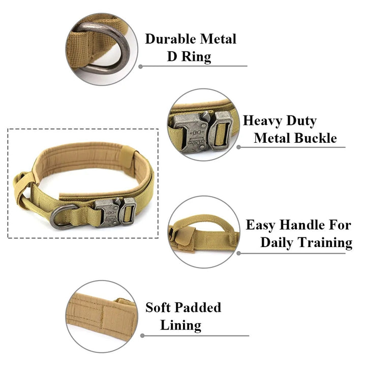 Dog Collar - Heavy-Duty Tactical Dog Collar GD Home Goods