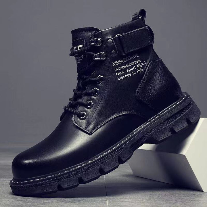 Black Leather Boots GD Home Goods