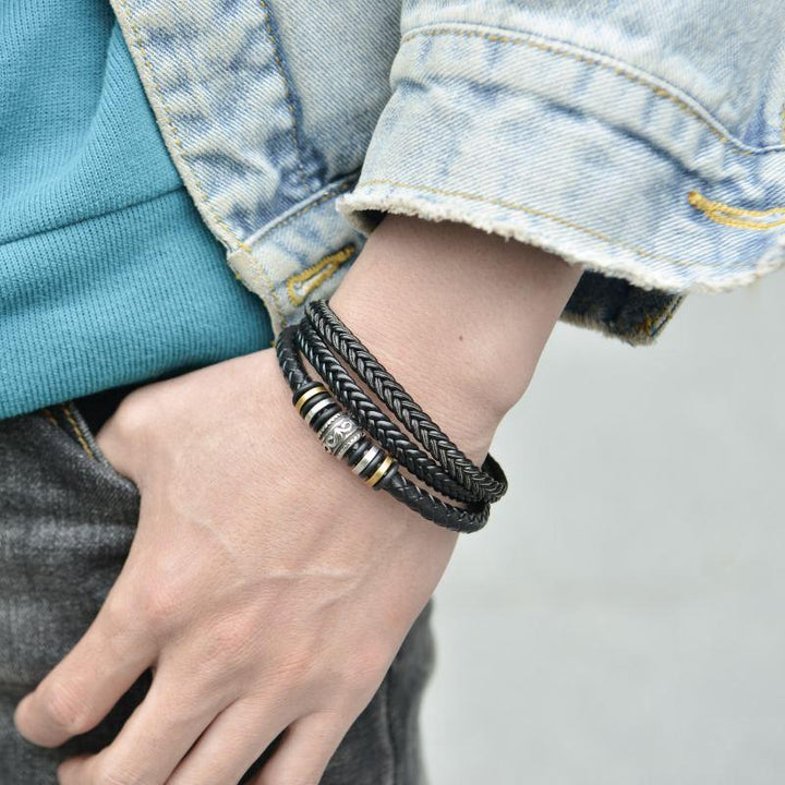 Braided Leather Bracelets for Men GD Home Goods