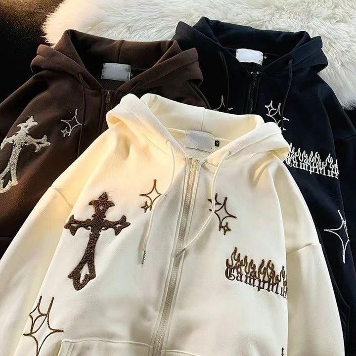 Goth Embroidery Hoodies