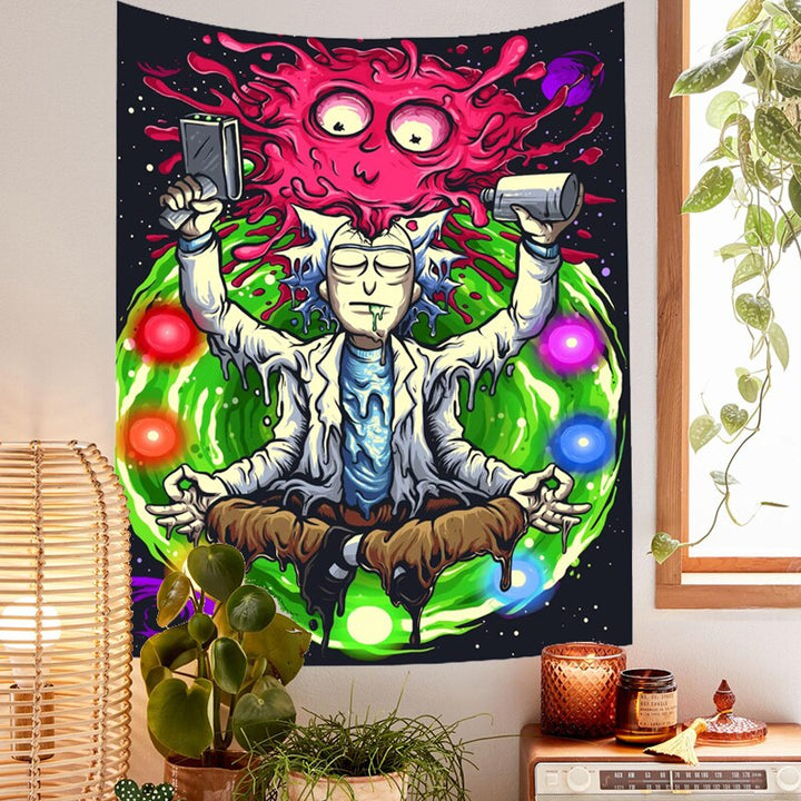 Rick and Morty Tapestry in home
