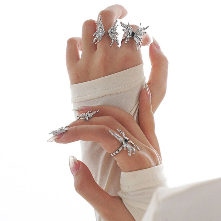 Silver Butterfly Rings