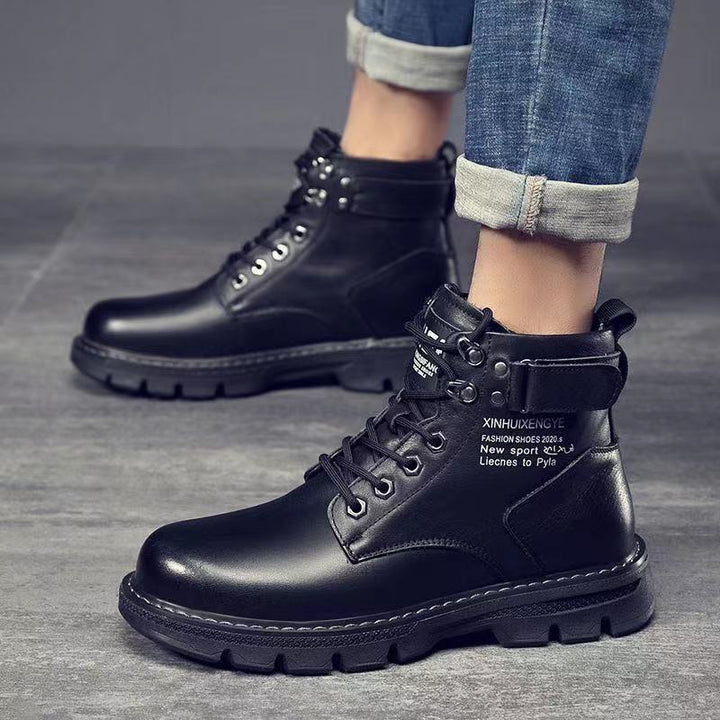 Black Leather Boots GD Home Goods